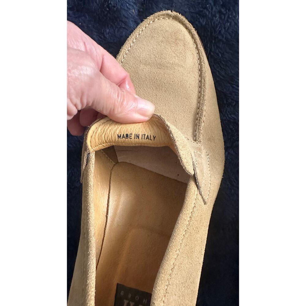 VINTAGE NEW UNWORN SUEDE GUM SOLE PENNY LOAFERS MADE IN ITALY FOR GAP 11D - Picture 4 of 7